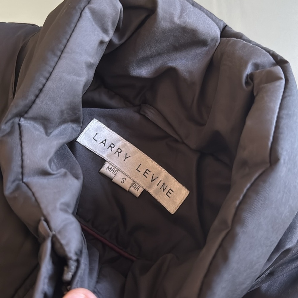 Puffer Jacket Larry Levine Black Puffer Jacket Size S - Picture 8 of 8